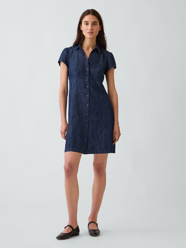 Empire-Waist Mini Shirtdress gap empire waist mini shirtdress