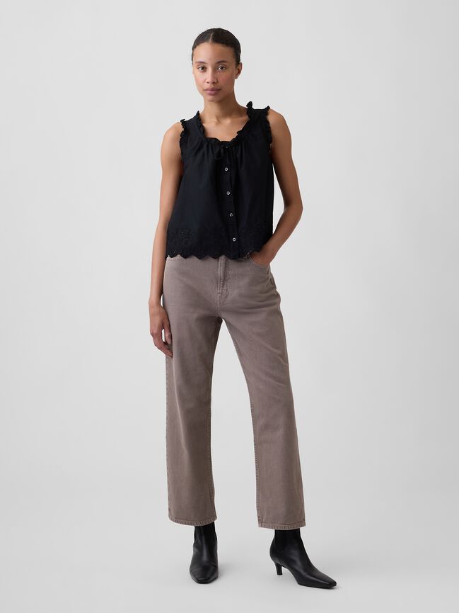 Low Slung Relaxed Straight Crop Jeans gap low slung relaxed straight crop jeans