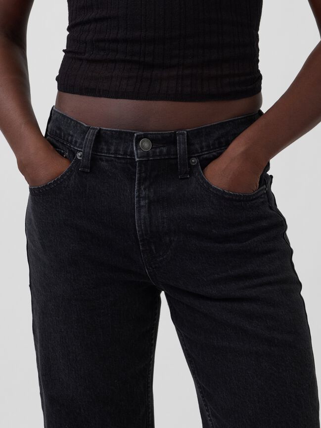 Mid Rise Relaxed Straight Jeans gap mid rise relaxed straight jeans