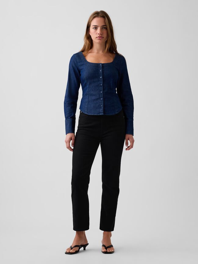 قميص كم طويل gap قميص كم طويل