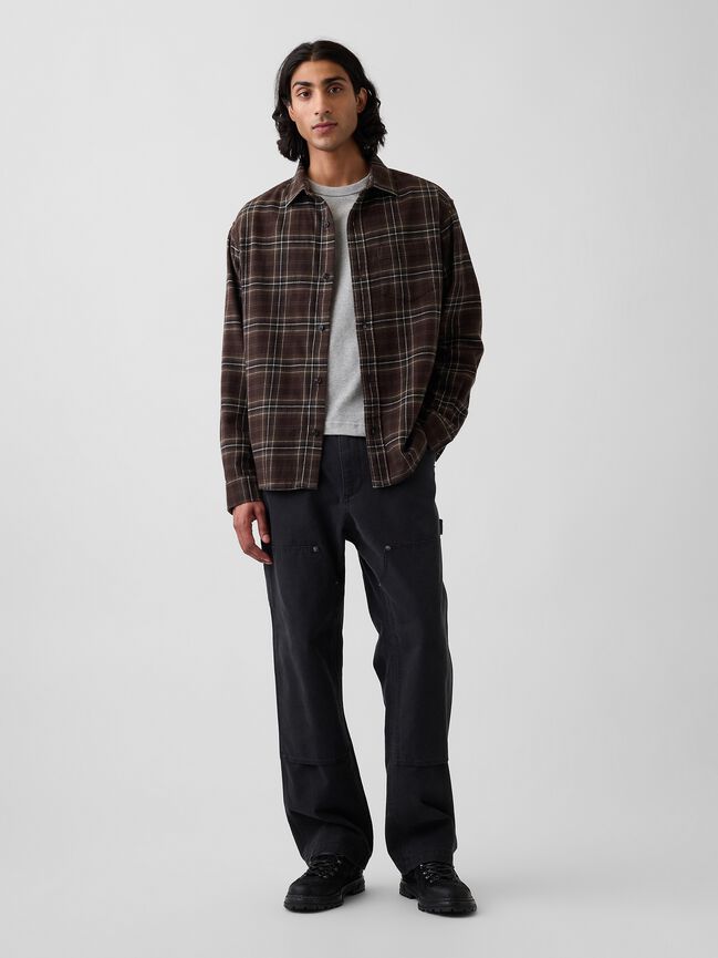 Relaxed Flannel Shirt gap relaxed flannel shirt