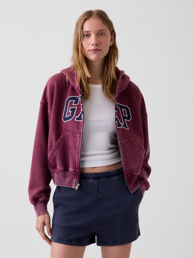 VintageSoft Oversized Gap Logo Zip Hoodie vintagesoft oversized gap logo zip hoodie