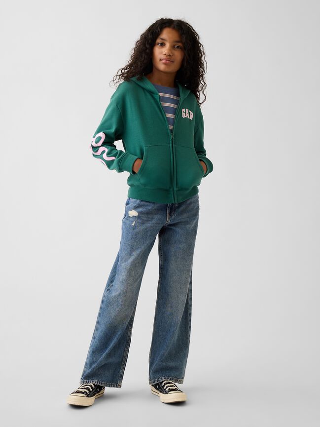 Kids Relaxed Gap Logo French Terry Zip Hoodie kids relaxed gap logo french terry zip hoodie