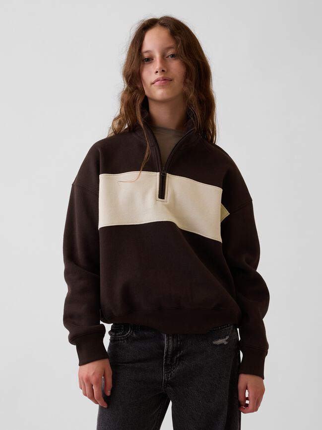 Kids VintageSoft Quarter-Zip Pullover gap kids vintagesoft quarter zip pullover