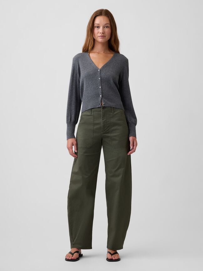 Mid Rise Barrel Khakis gap mid rise barrel khakis