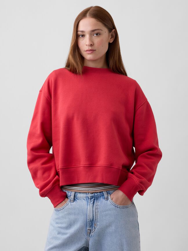 VintageSoft Oversized Split-Hem Sweatshirt gap vintagesoft oversized split hem sweatshirt