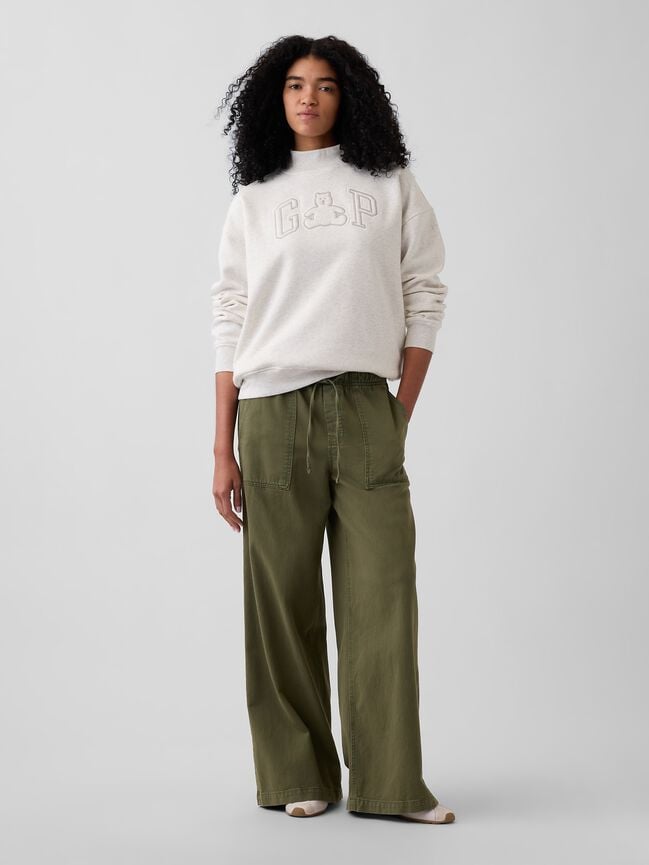 VintageSoft Oversized Mockneck Logo Sweatshirt gap vintagesoft oversized mockneck logo sweatshirt