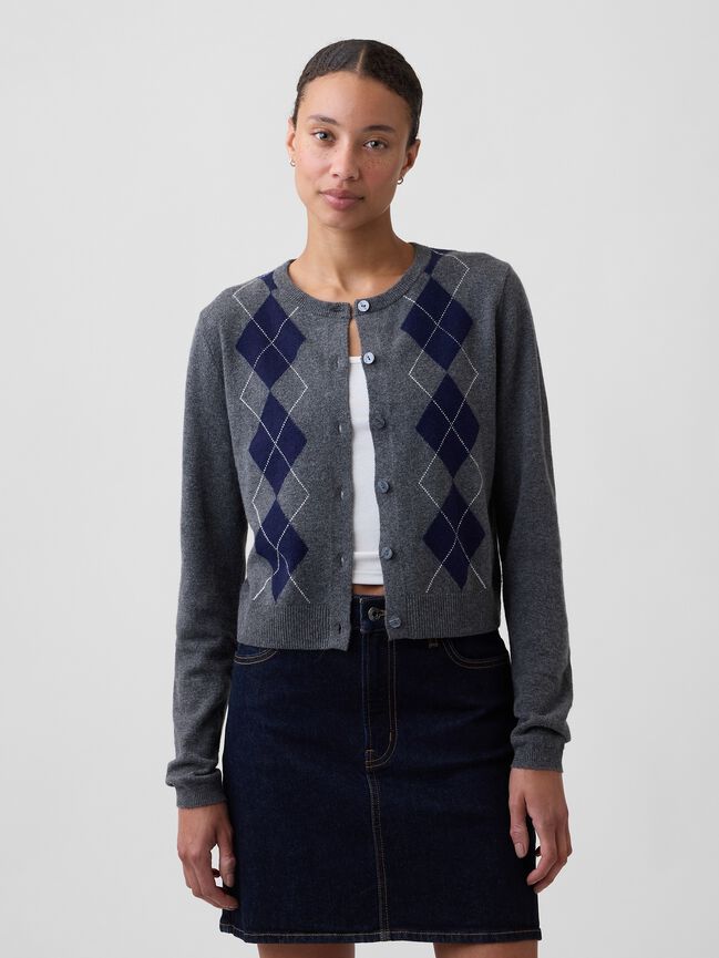 CashSoft Cropped Crewneck Cardigan gap cashsoft cropped crewneck cardigan