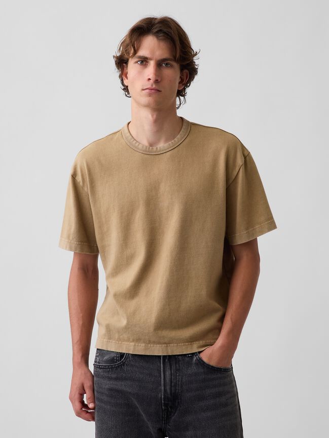 Adult Heavyweight Crop T-Shirt gap adult heavyweight crop t shirt