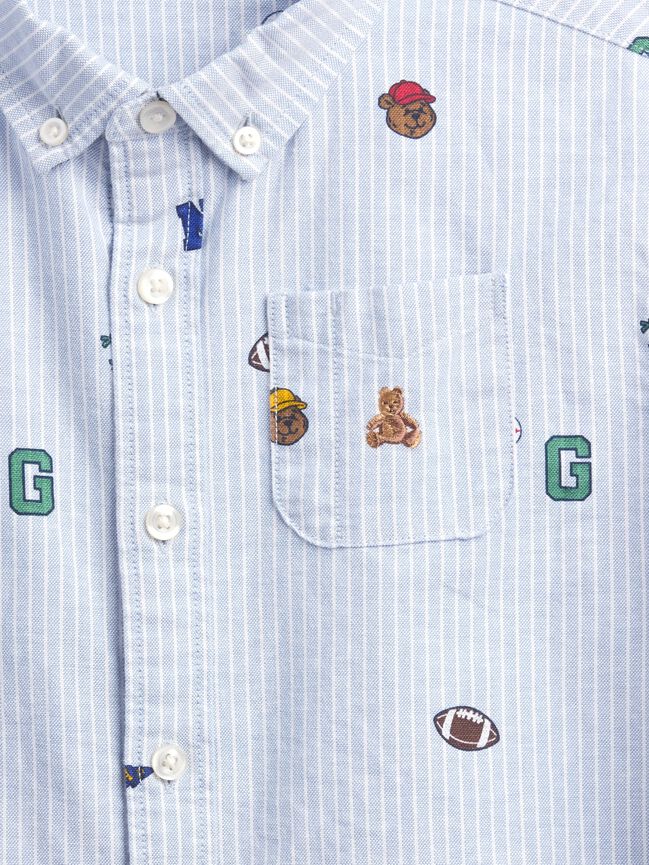Baby & Toddler Print Oxford Big Shirt gap baby toddler print oxford big shirt