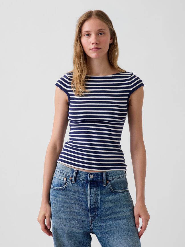 Modern Boatneck T-Shirt gap modern boatneck t shirt