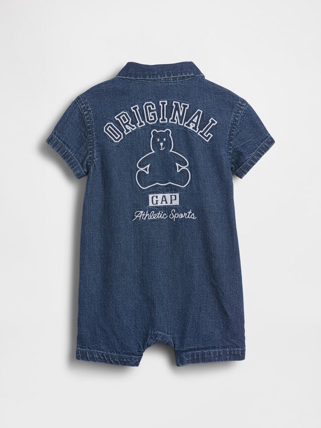 Baby Denim Gap Logo Shorty One-Piece baby denim gap logo shorty one piece