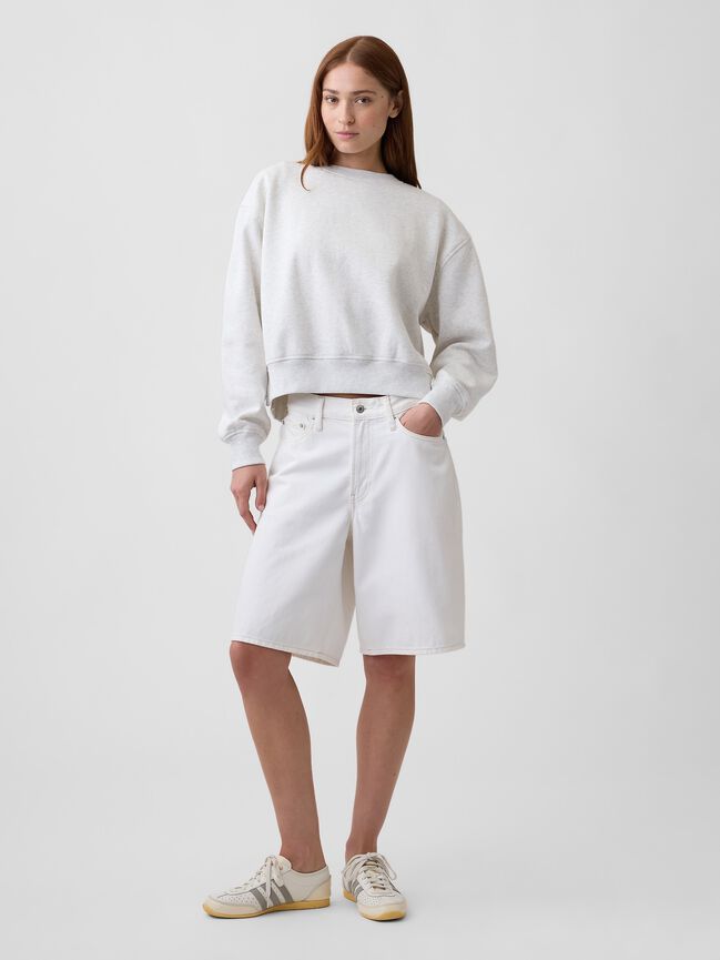 VintageSoft Oversized Split-Hem Sweatshirt gap vintagesoft oversized split hem sweatshirt