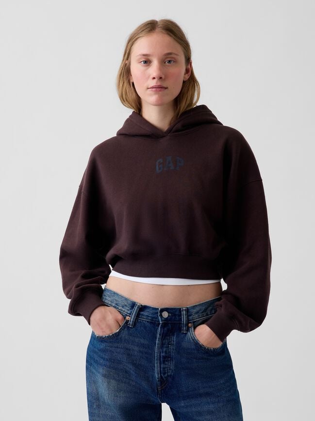 VintageSoft Crop Logo Hoodie gap vintagesoft crop logo hoodie