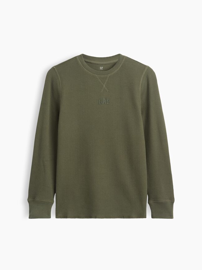 Kids Gap Mini-Logo Waffle-Knit T-Shirt kids gap mini logo waffle knit t shirt