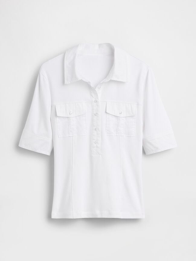 Modern Elbow-Sleeve Utility T-Shirt gap modern elbow sleeve utility t shirt