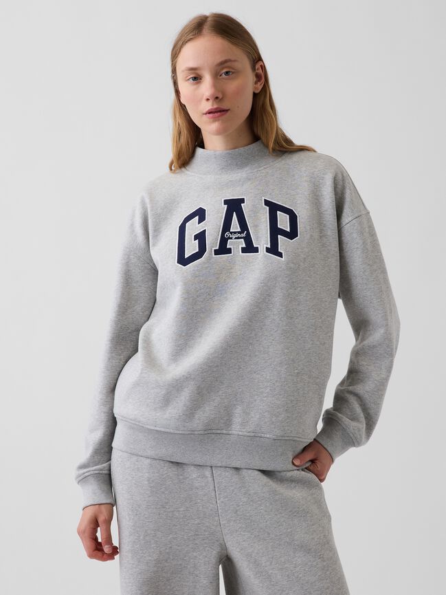 VintageSoft Oversized Mockneck Logo Sweatshirt gap vintagesoft oversized mockneck logo sweatshirt