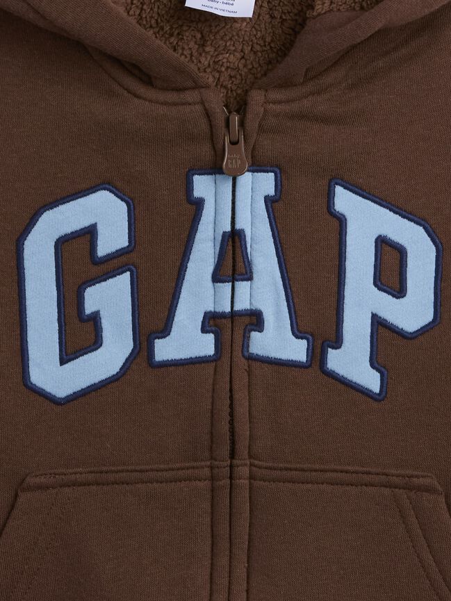 babyGap Sherpa-Lined Logo Zip Hoodie babygap sherpa lined logo zip hoodie