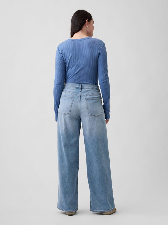 Mid Rise Wide-Leg Jeans gap mid rise wide leg jeans