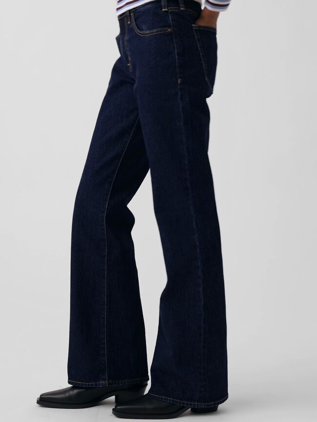 Mid Rise Relaxed Flare Jeans gap mid rise relaxed flare jeans