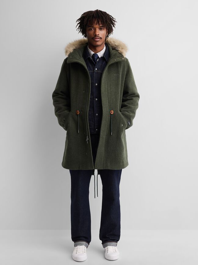 Gap × A.P.C. Oversized Wool-Blend Parka gap a p c oversized wool blend parka