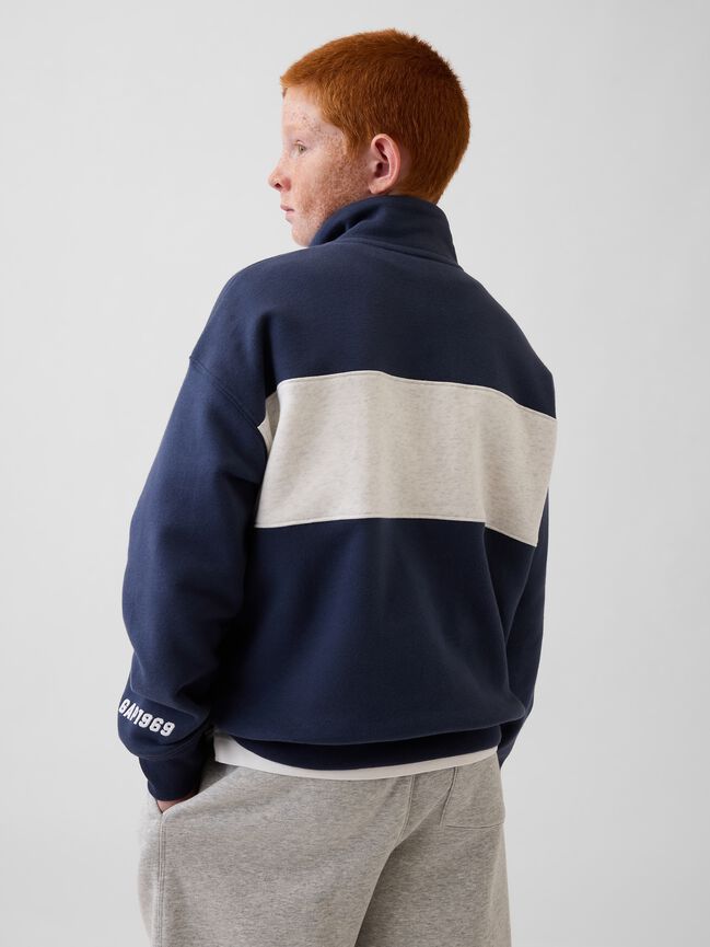 Kids VintageSoft Quarter-Zip Pullover gap kids vintagesoft quarter zip pullover