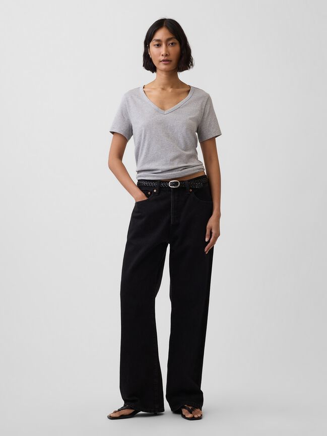 Organic Cotton VintageSoft V-Neck T-Shirt gap organic cotton vintagesoft v neck t shirt