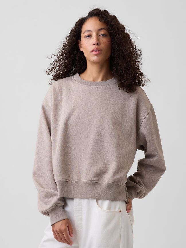 VintageSoft Oversized Split-Hem Sweatshirt gap vintagesoft oversized split hem sweatshirt