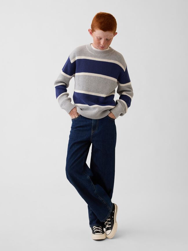 100% Cotton Relaxed Shaker Sweater gap 100 cotton relaxed shaker sweater