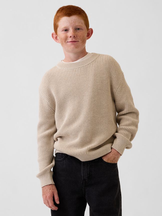 100% Cotton Relaxed Shaker Sweater gap 100 cotton relaxed shaker sweater