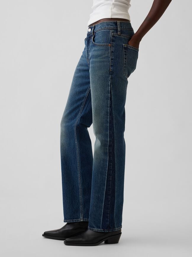 Mid Rise Relaxed Straight Jeans gap mid rise relaxed straight jeans
