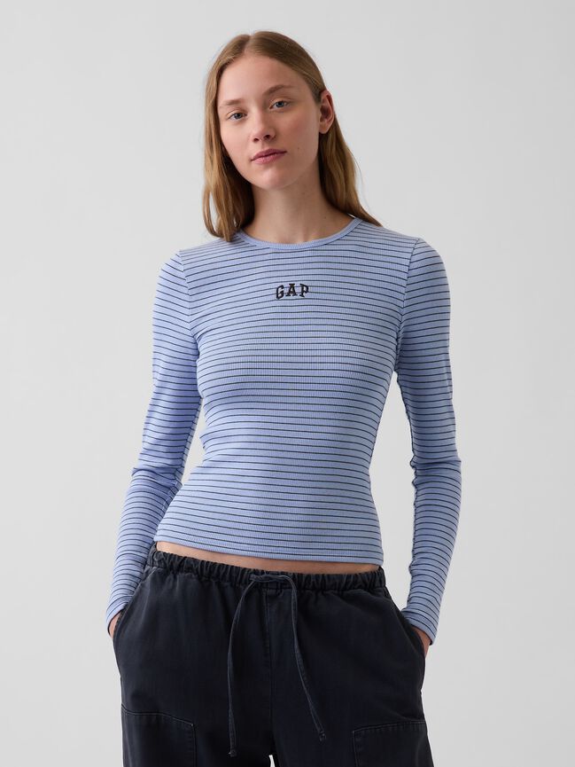 Modern Rib Gap Logo T-Shirt modern rib gap logo t shirt