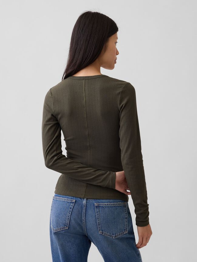 Variegated Rib Top gap variegated rib top