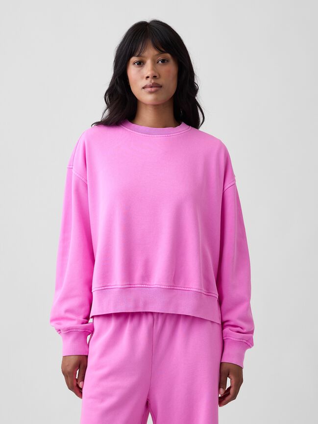 VintageSoft Oversized Split-Hem Sweatshirt gap vintagesoft oversized split hem sweatshirt