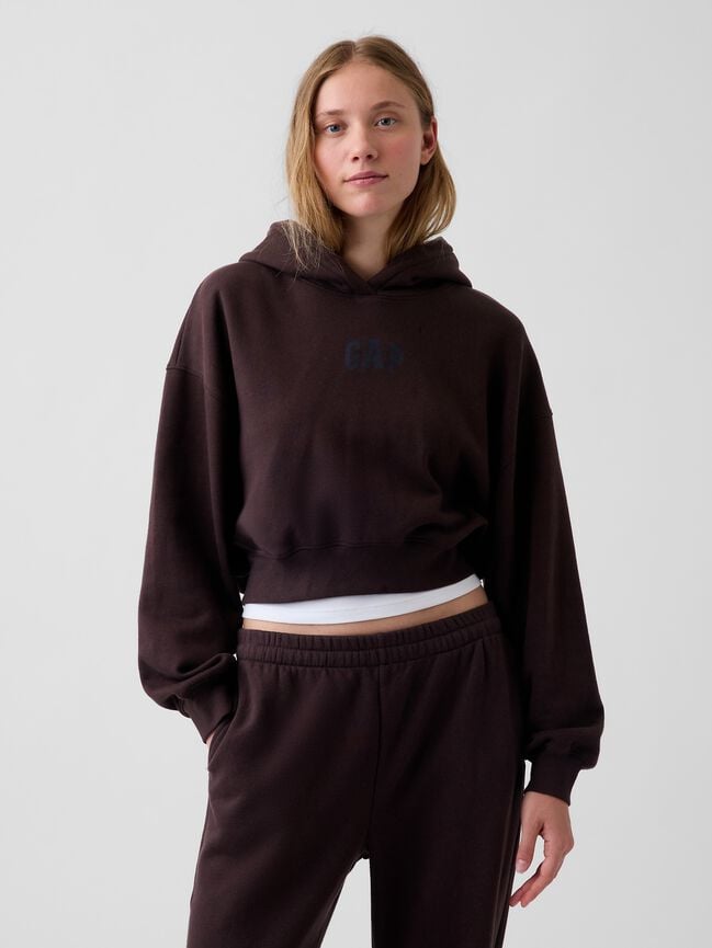 VintageSoft Crop Logo Hoodie gap vintagesoft crop logo hoodie