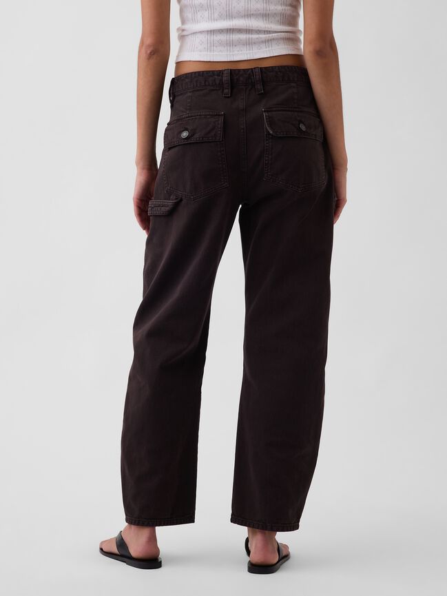 Mid Rise Barrel Utility Ankle Pants gap mid rise barrel utility ankle pants