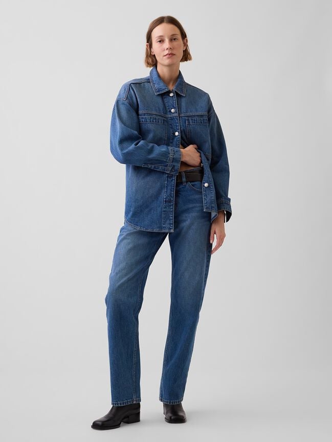 Mid Rise Straight Taper Jeans gap mid rise straight taper jeans