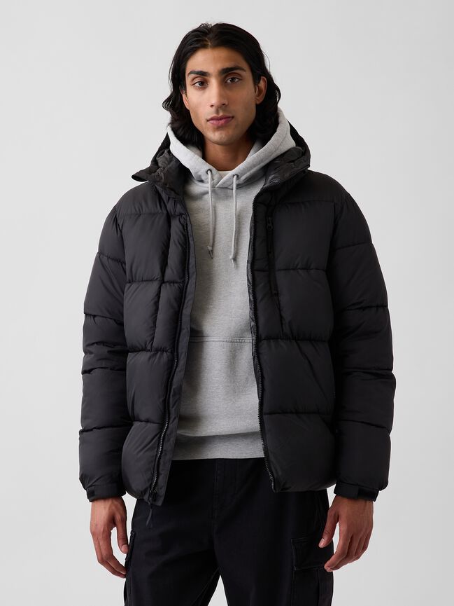 Recycled Heavyweight Puffer Jacket gap recycled heavyweight puffer jacket