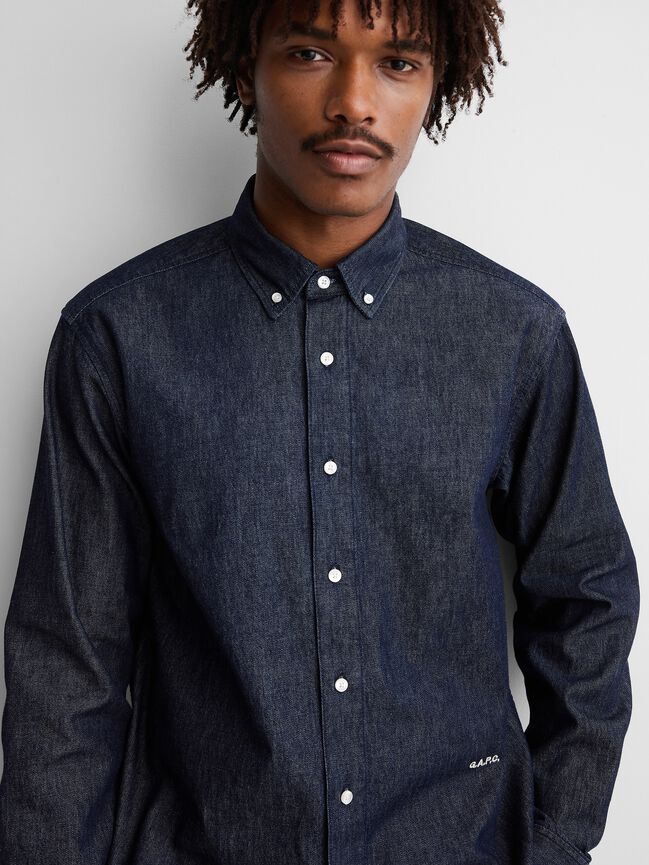 Gap × A.P.C. Denim Relaxed Shirt gap a p c denim relaxed shirt