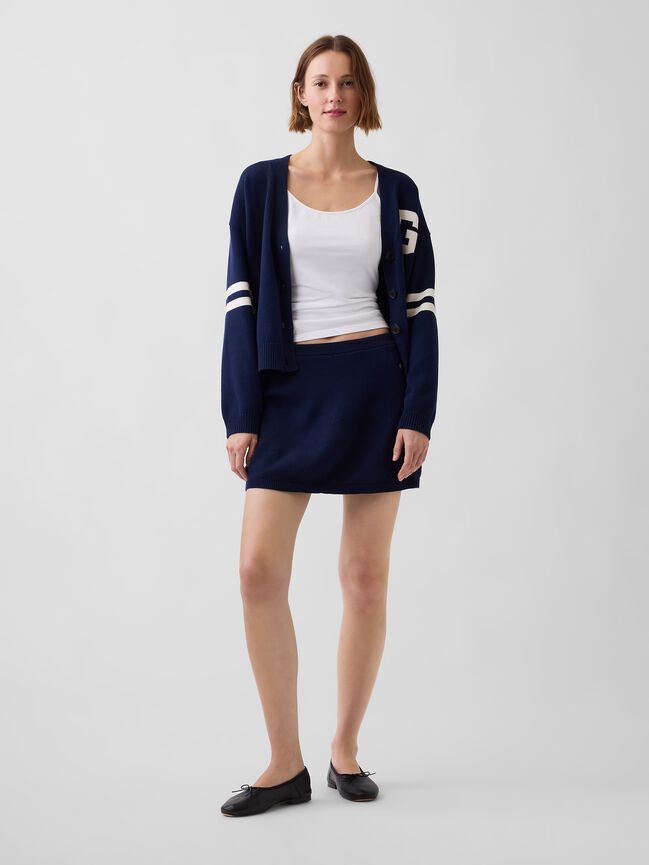 100% Cotton Sweater Mini Skort gap 100 cotton sweater mini skort