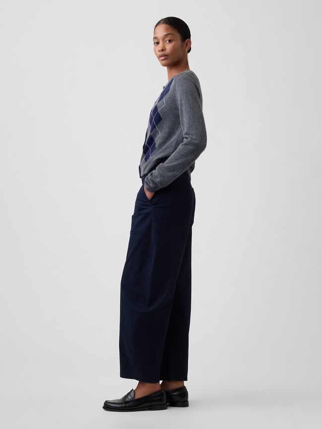 Mid Rise Barrel Khakis gap mid rise barrel khakis