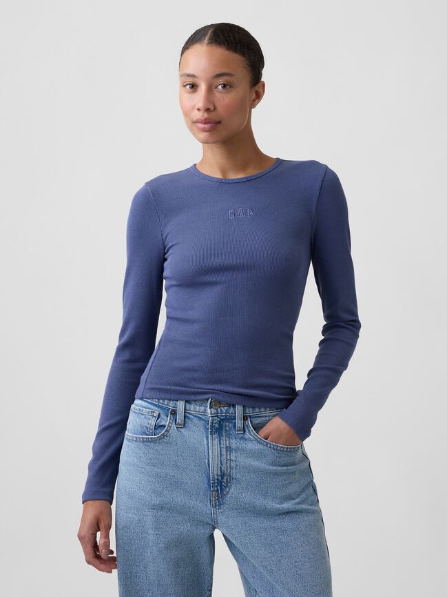 Modern Rib Gap Logo T-Shirt modern rib gap logo t shirt