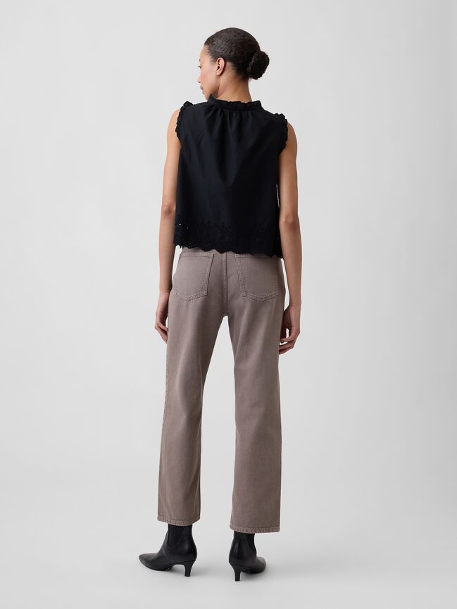 Low Slung Relaxed Straight Crop Jeans gap low slung relaxed straight crop jeans