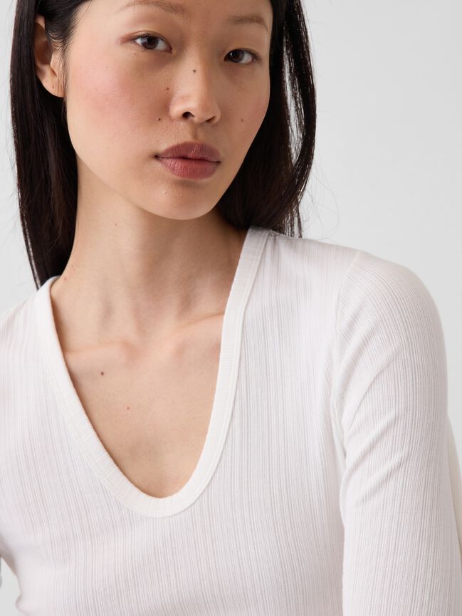 Variegated Rib Top gap variegated rib top
