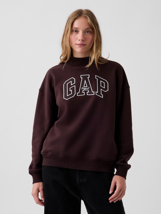 VintageSoft Oversized Mockneck Logo Sweatshirt gap vintagesoft oversized mockneck logo sweatshirt