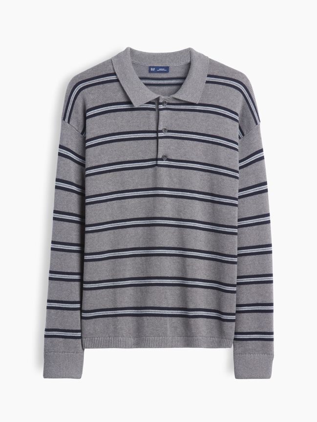 Relaxed Polo Sweater gap relaxed polo sweater