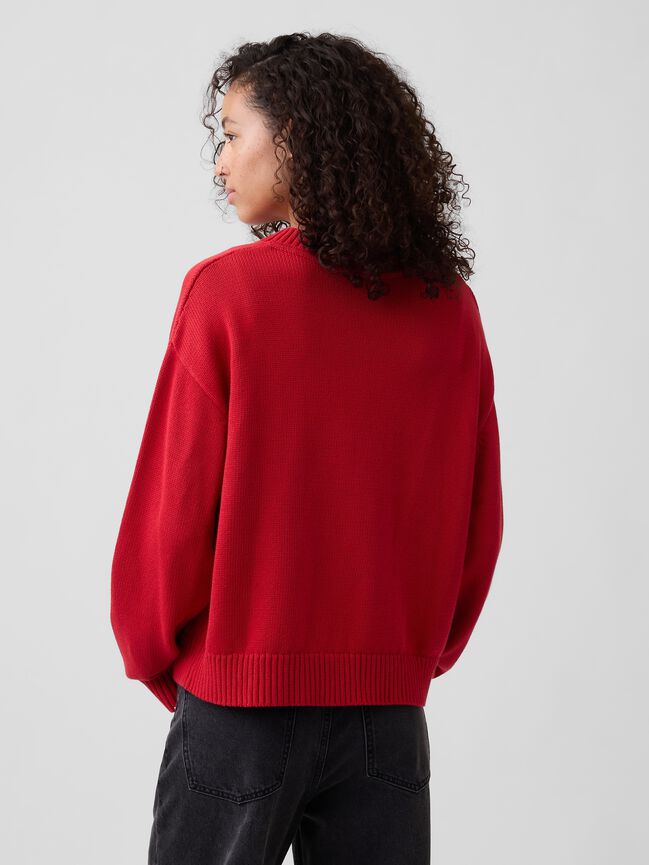 Oversized V-Neck Sweater gap oversized v neck sweater
