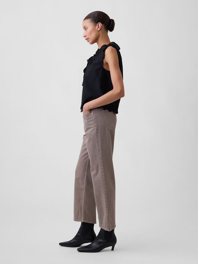 Low Slung Relaxed Straight Crop Jeans gap low slung relaxed straight crop jeans
