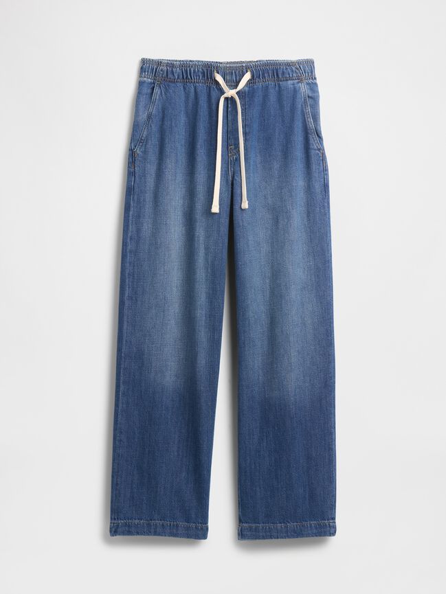 High Rise Easy Wide-Leg Jeans gap high rise easy wide leg jeans