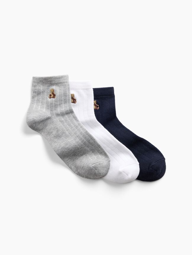 Brannan Bear Quarter Crew Socks (3-Pack) gap brannan bear quarter crew socks 3 pack